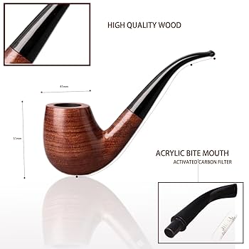 Amazon.co.jp: Freesun天然木パイプ 喫煙具セット 木製喫煙